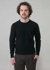 Mens Eco-Cashmere Blend Jumper - Black