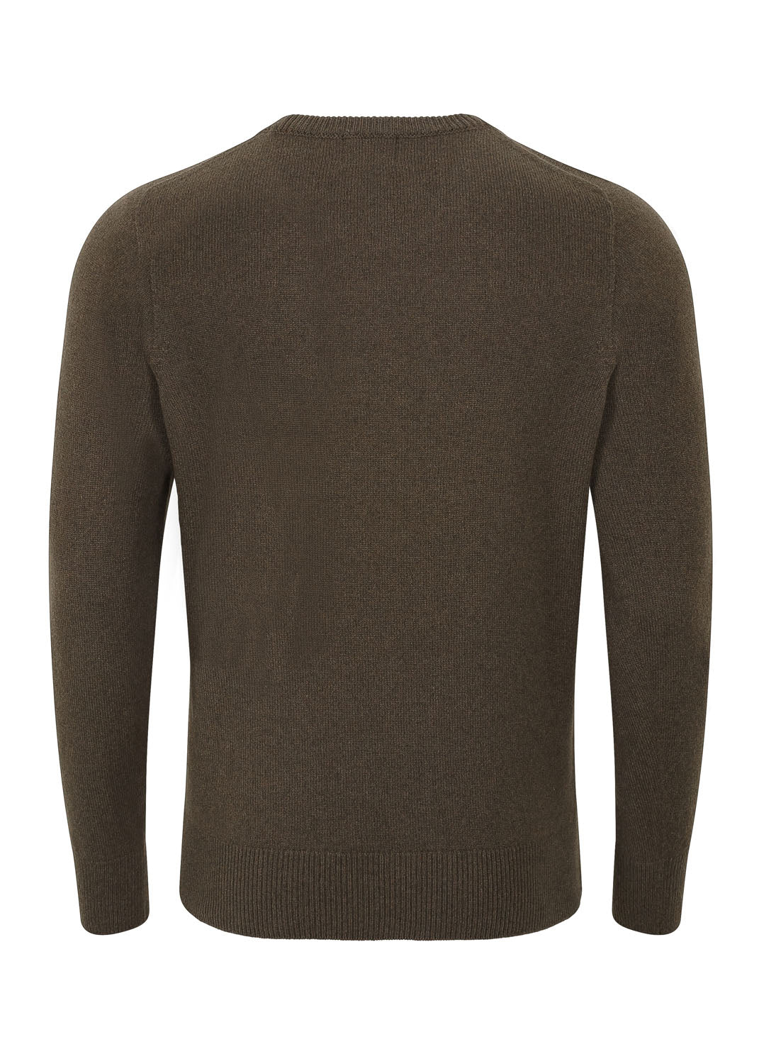 Mens Eco-Cashmere Blend Jumper - Khaki