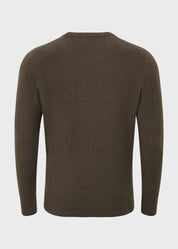 Mens Eco-Cashmere Blend Jumper - Khaki
