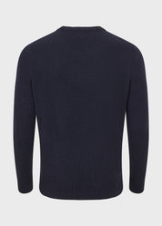 Mens Eco-Cashmere Blend Jumper - Navy