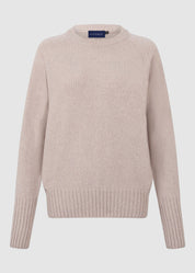Womens Eco-Cashmere Wool Jumper - Light Camel