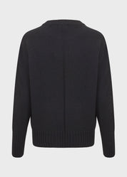 Womens Eco-Cashmere Wool Jumper - Black