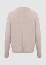 Womens Eco-Cashmere Wool Jumper - Light Camel