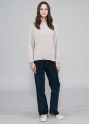 Womens Eco-Cashmere Wool Jumper - Light Camel