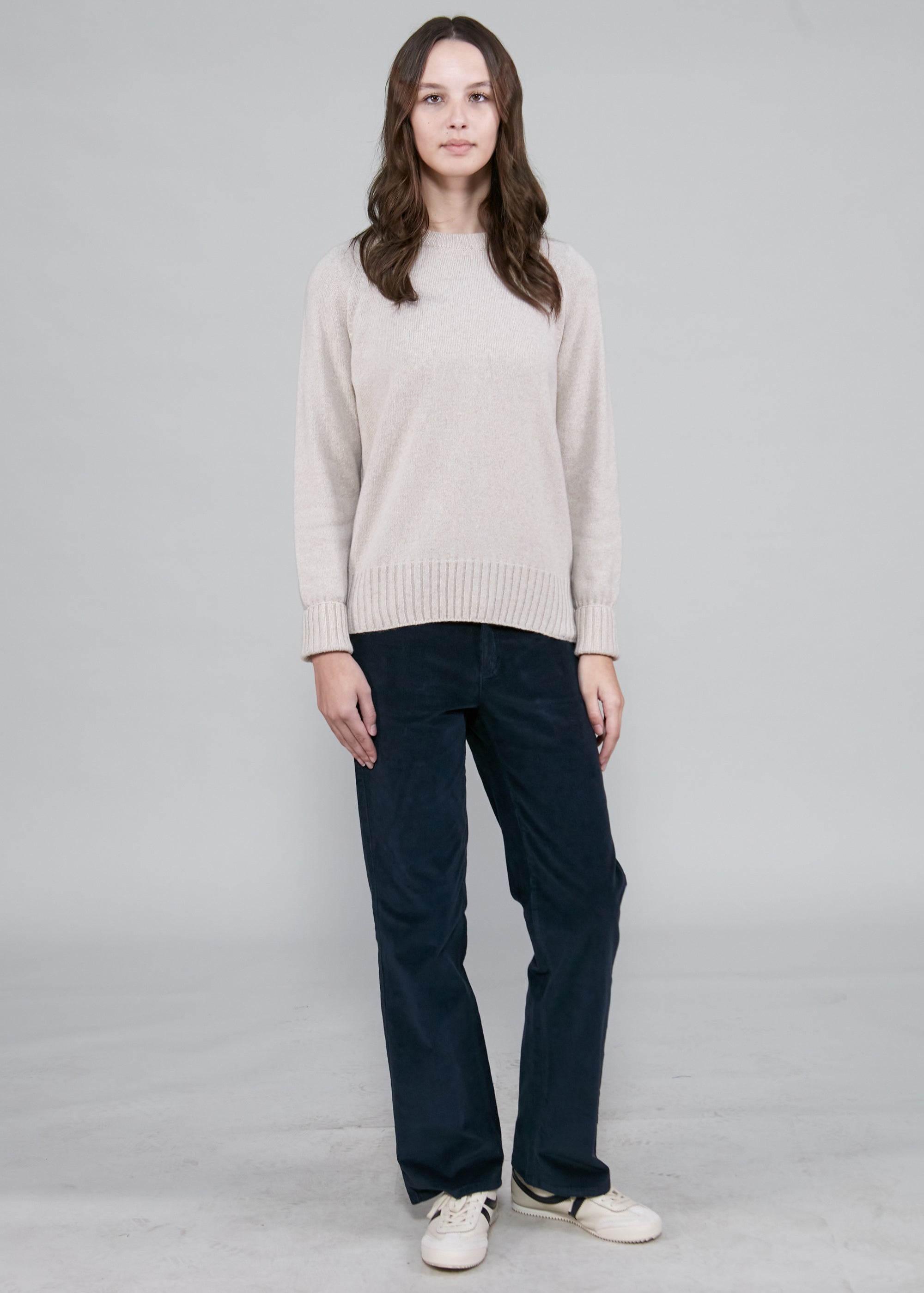 Womens Eco-Cashmere Wool Jumper - Light Camel