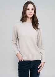 Womens Eco-Cashmere Wool Jumper - Light Camel