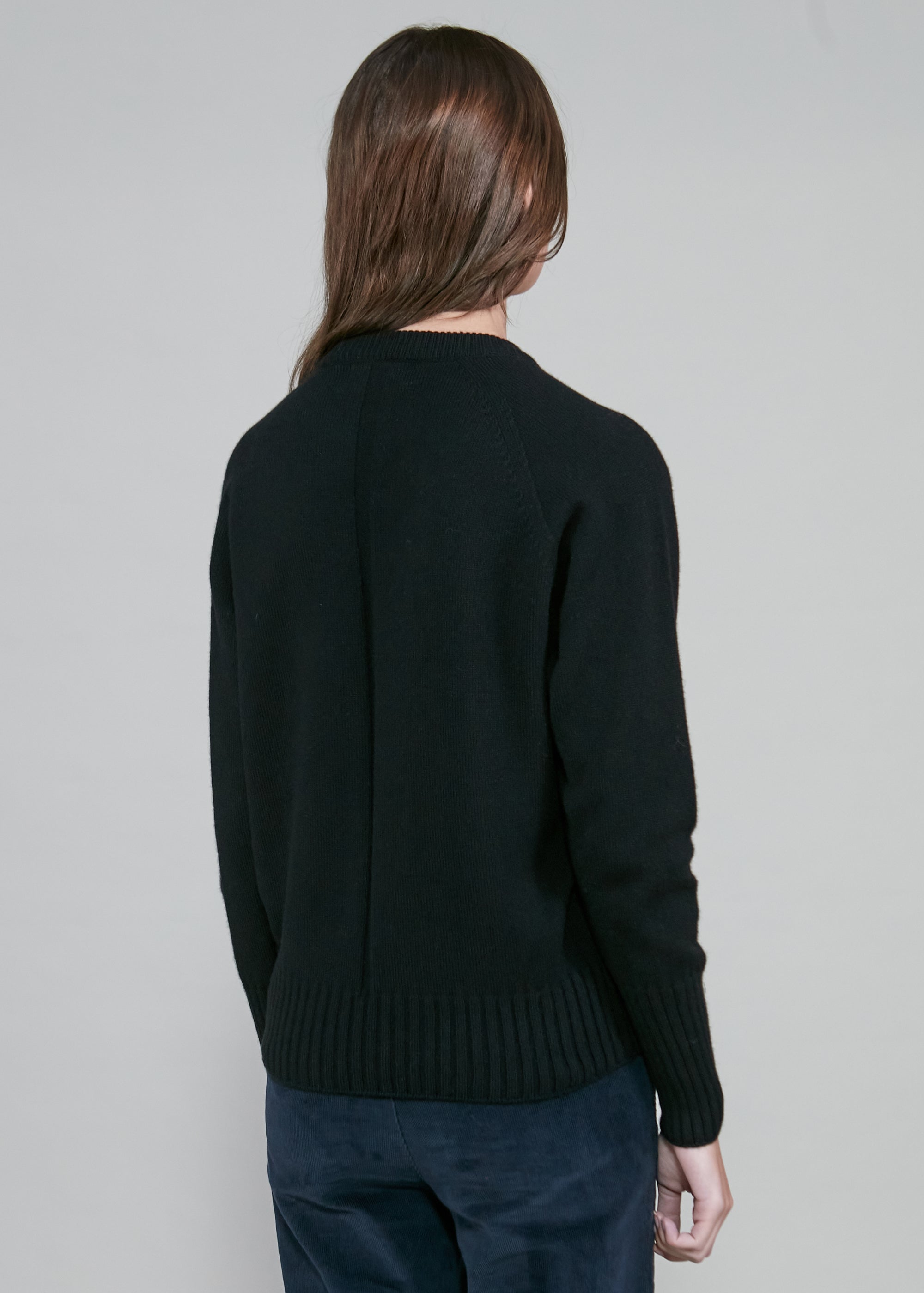 Womens Eco-Cashmere Wool Jumper - Black