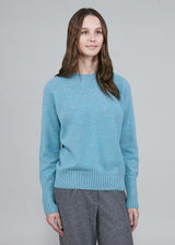 Womens Eco-Cashmere Wool Jumper - Blue Twist