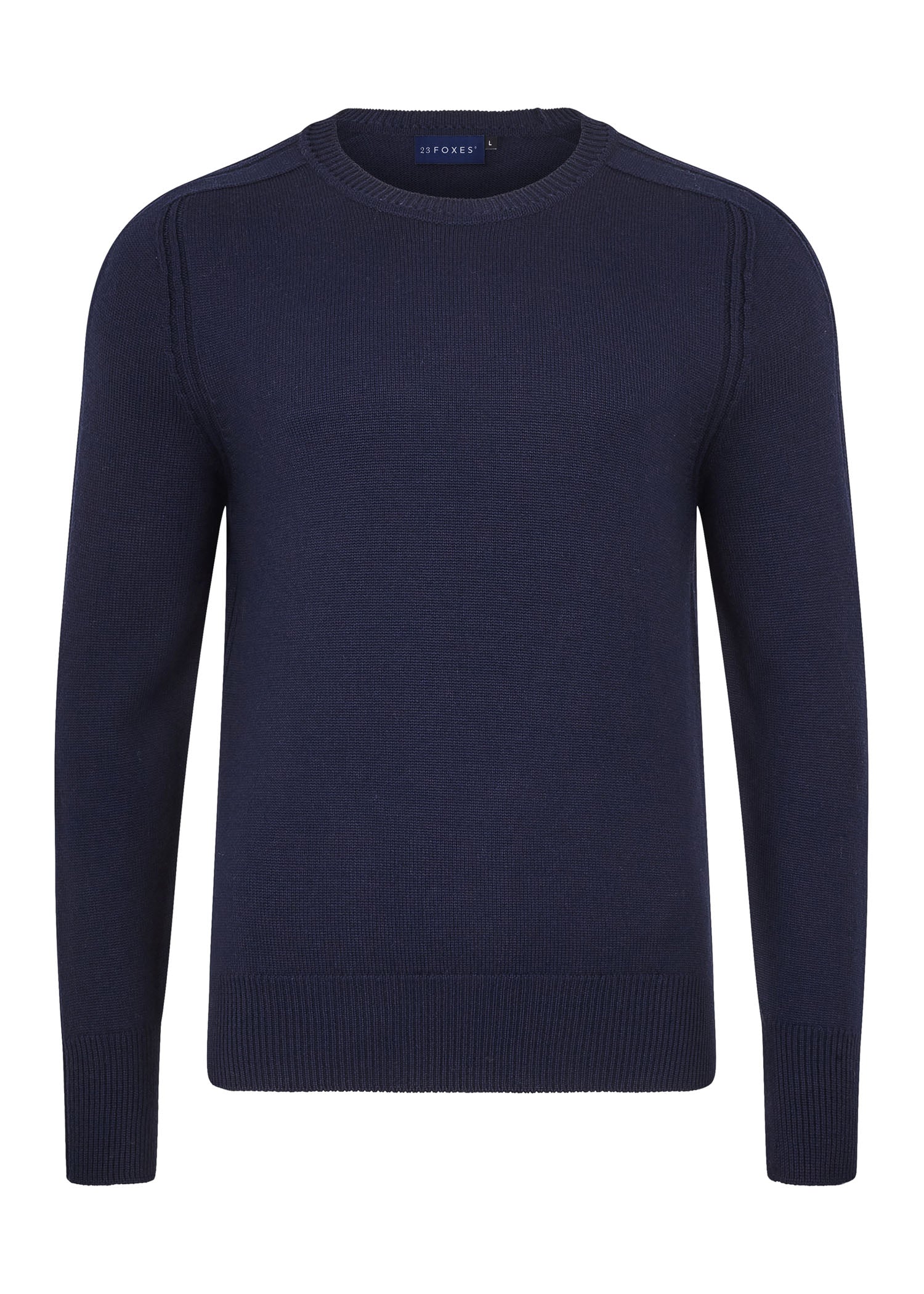 The First - Dark Navy - Mens Crew Neck Extrafine Merino Wool Jumper