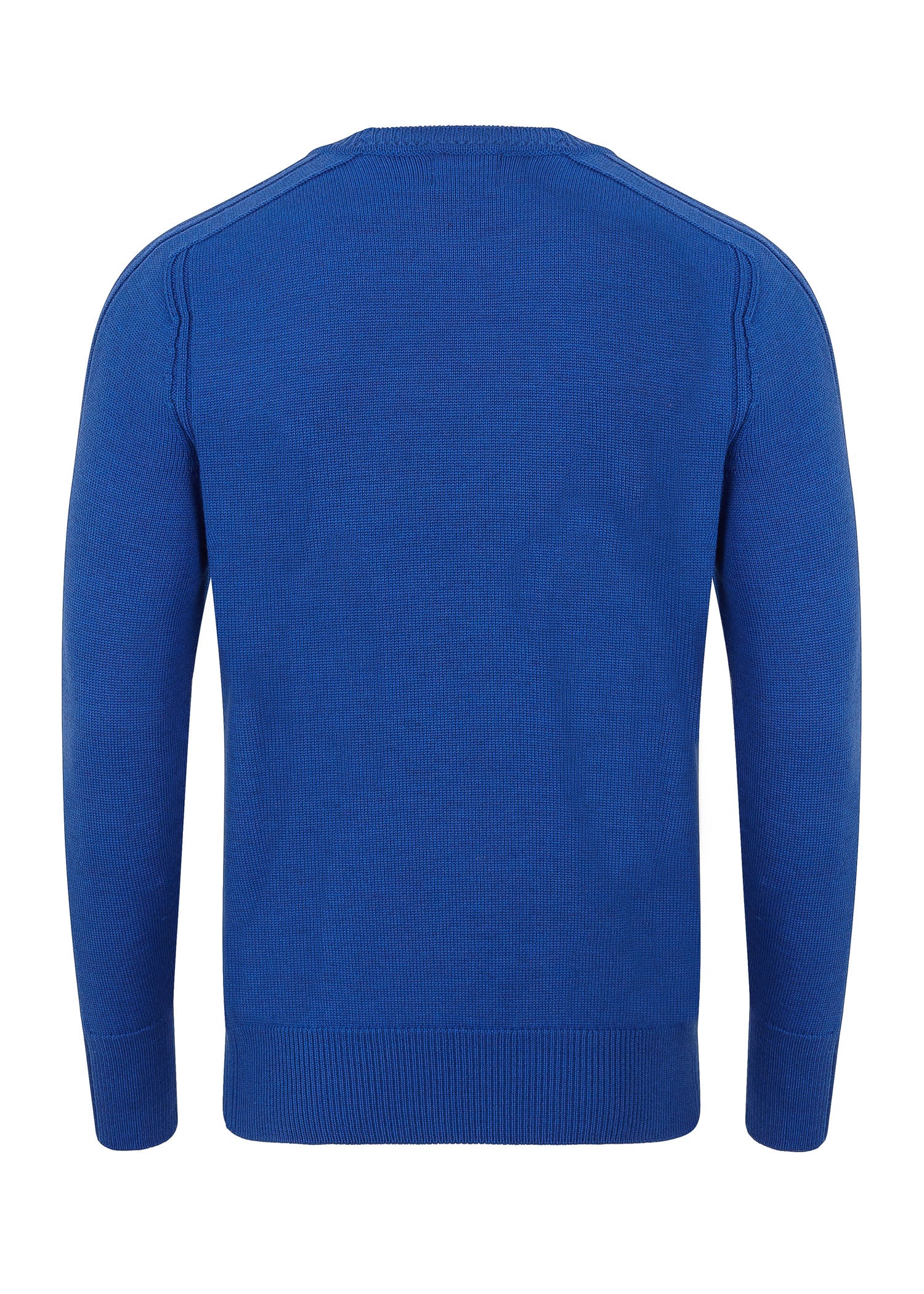 The First - Blue Twist - Mens Crew Neck Extrafine Merino Wool Jumper