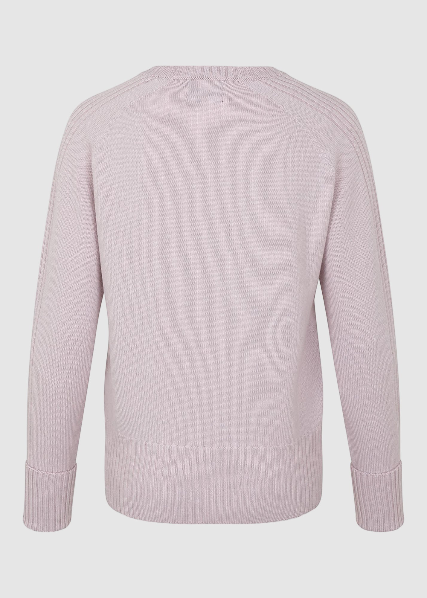 Womens Crew Neck Extrafine Merino Wool Jumper - Pink