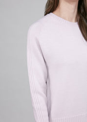 Womens Crew Neck Extrafine Merino Wool Jumper - Pink