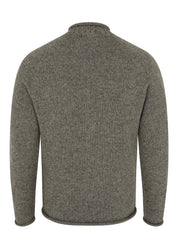 British Wool Roll-Edge Crew Neck Jumper - Sage