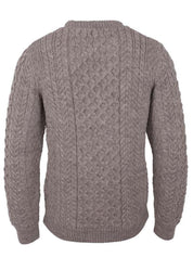 Classic Aran Wool Jumper - Oatmeal | Made from British Wool | 23 Foxes - Knitwear