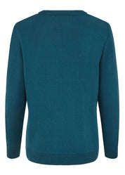 A Windy Day Womens Eco Christmas Jumper - Teal