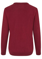 A Windy Day Womens Eco Christmas Jumper - Maroon