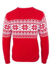 The Nordic Fairisle Red Mens Eco Christmas Jumper