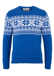 The Nordic Fairisle Blue Mens Eco Christmas Jumper