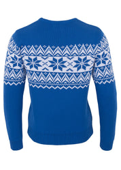 The Nordic Fairisle Blue Mens Eco Christmas Jumper
