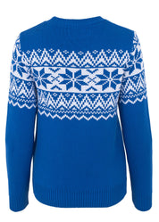 The Nordic Fairisle Blue Womens Eco Christmas Jumper