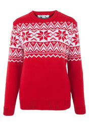 The Nordic Fairisle Red Womens Eco Christmas Jumper