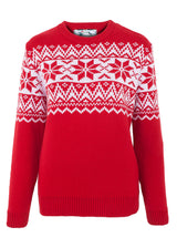 The Nordic Fairisle Red Womens Eco Christmas Jumper