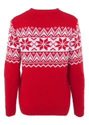 The Nordic Fairisle Red Womens Eco Christmas Jumper