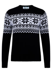 The Nordic Fairisle Men's Eco Christmas Jumper - Black