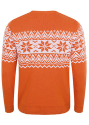 The Nordic Fairisle Men's Eco Christmas Jumper - Orange