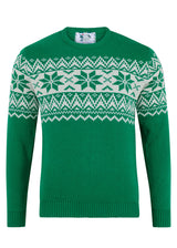 The Nordic Fairisle Men's Eco Christmas Jumper -  Green
