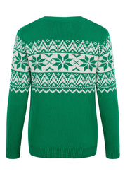 The Nordic Fairisle Women's Eco Christmas Jumper - Green