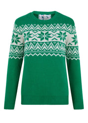 The Nordic Fairisle Women's Eco Christmas Jumper - Green