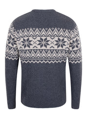 The Nordic Fairisle Men's Eco Christmas Jumper - Mid Grey