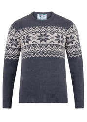 The Nordic Fairisle Men's Eco Christmas Jumper - Mid Grey