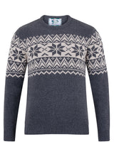 The Nordic Fairisle Men's Eco Christmas Jumper - Mid Grey