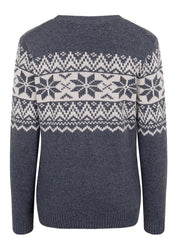 The Nordic Fairisle Women's Eco Christmas Jumper - Mid Grey