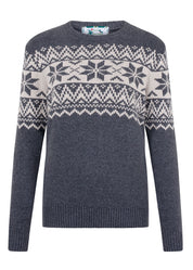 The Nordic Fairisle Women's Eco Christmas Jumper - Mid Grey