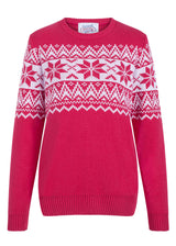 The Nordic Fairisle Women's Eco Christmas Jumper - Hot Pink
