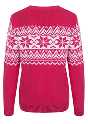 The Nordic Fairisle Women's Eco Christmas Jumper - Hot Pink