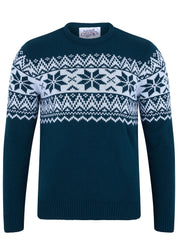 The Nordic Fairisle Bottle Green Mens Eco Christmas Jumper