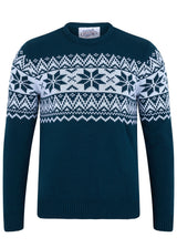 The Nordic Fairisle Bottle Green Mens Eco Christmas Jumper
