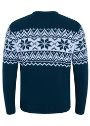 The Nordic Fairisle Bottle Green Mens Eco Christmas Jumper