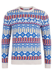 British Christmas Jumpers Men's Subtle Fairisle Eco Christmas Jumper Sweater