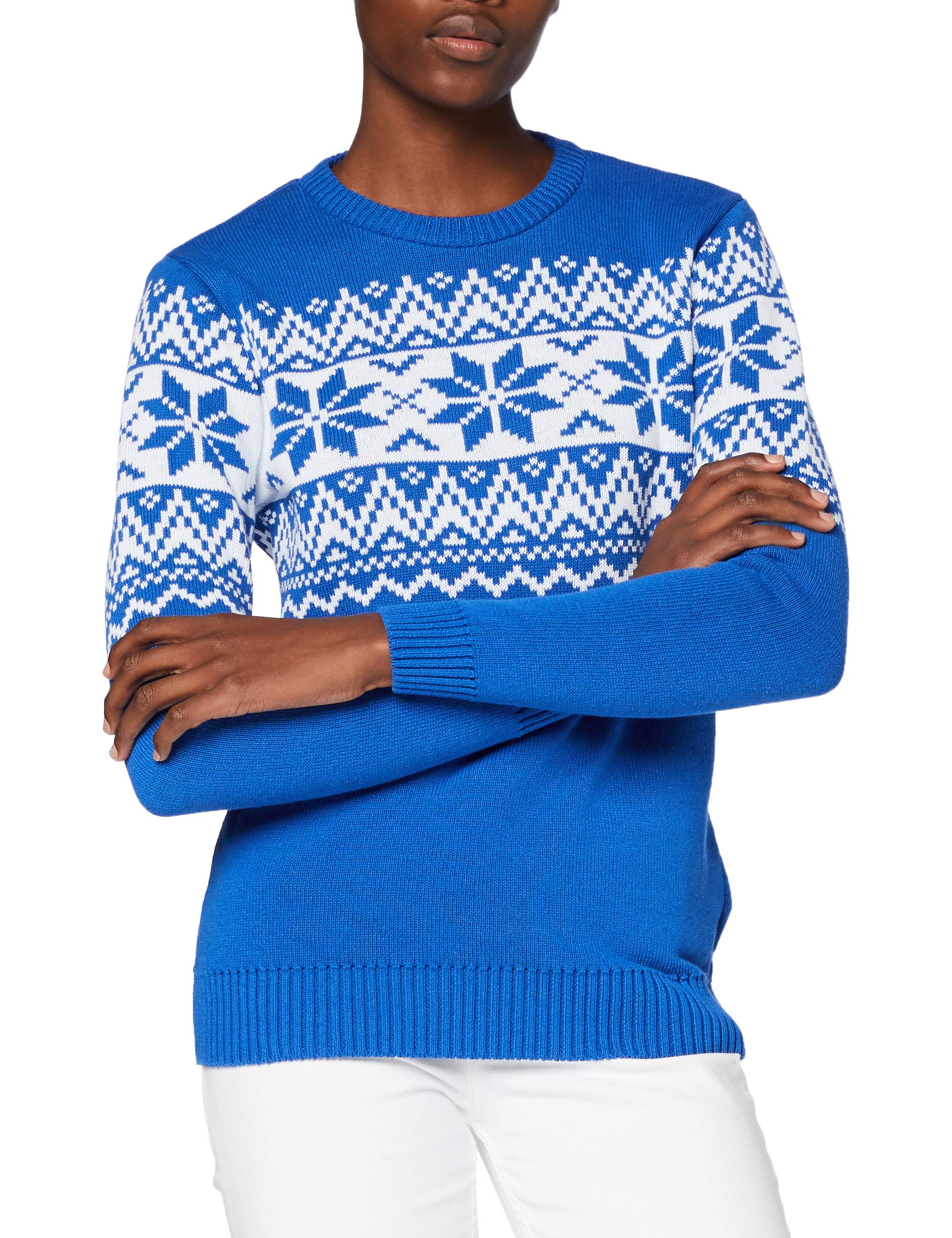 The Nordic Fairisle Blue Womens Eco Christmas Jumper