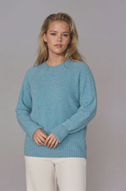 Womens Eco-Cashmere Wool Jumper - Blue Twist